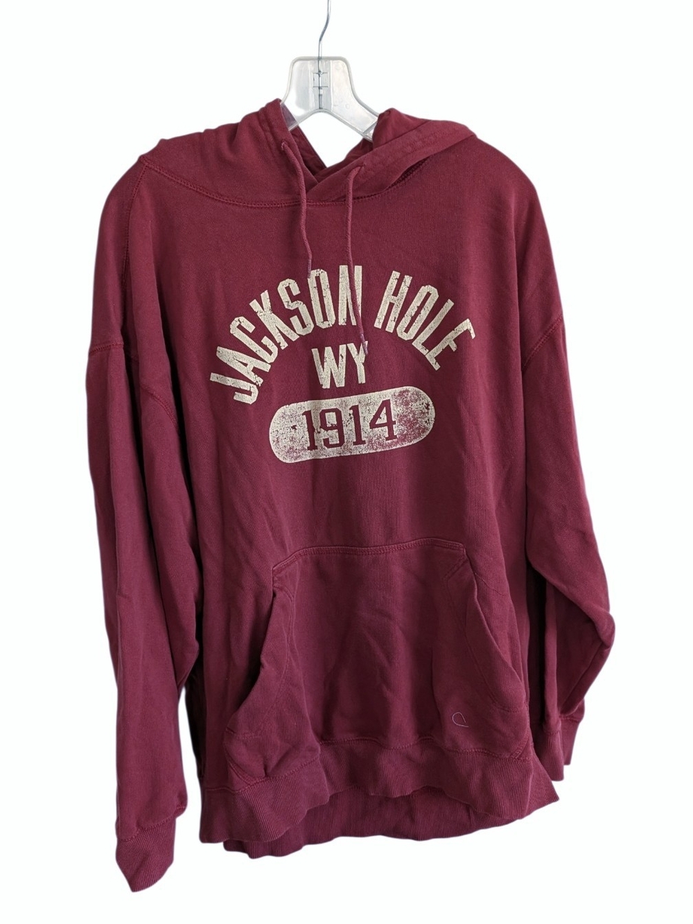 Outfitter Trading Co Jackson Hole WY Graphic Hoodie Burgundy XL